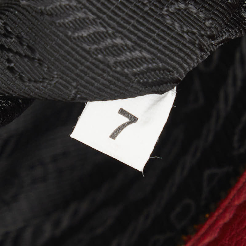 PRADA Red Leather Shoulder Bag - Picture 10 of 13